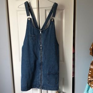 Denim overall dress